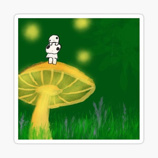Kodama and mushroom