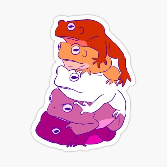 Discover Lesbian Pride Frog Stack
