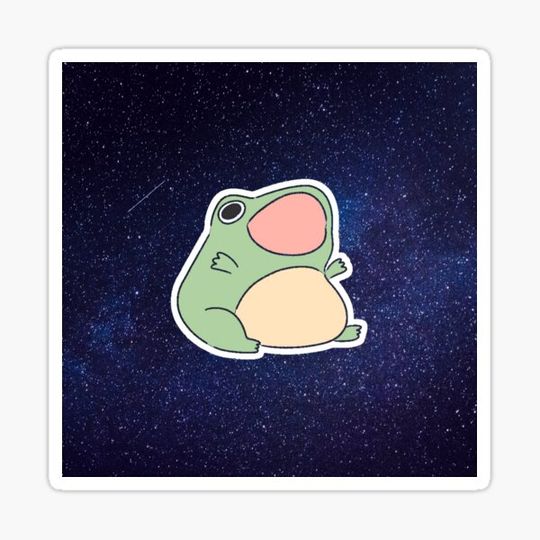 Discover Kawaii frog in space (larger model)