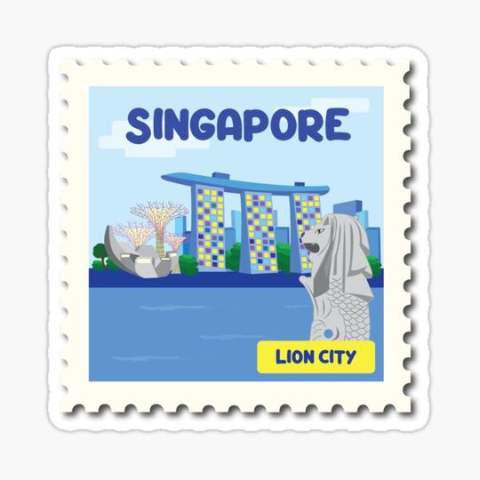 Discover Singapore Stamp Design