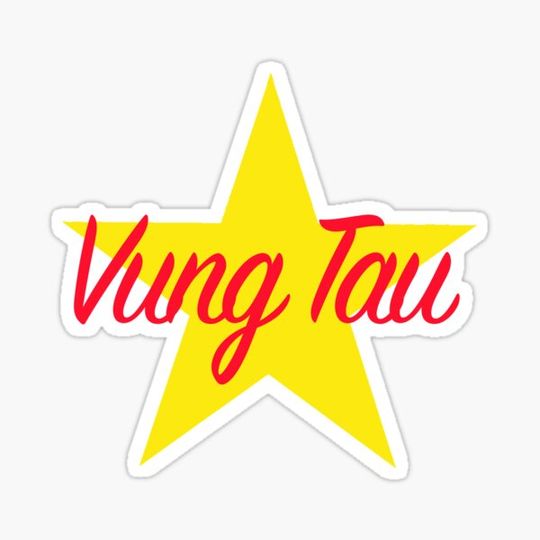 Discover Vung Tau - Vietnam Yellow Star Script