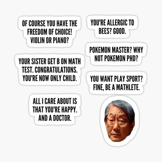 Discover Funny Asian Parents Quotes Meme Sticker Pack