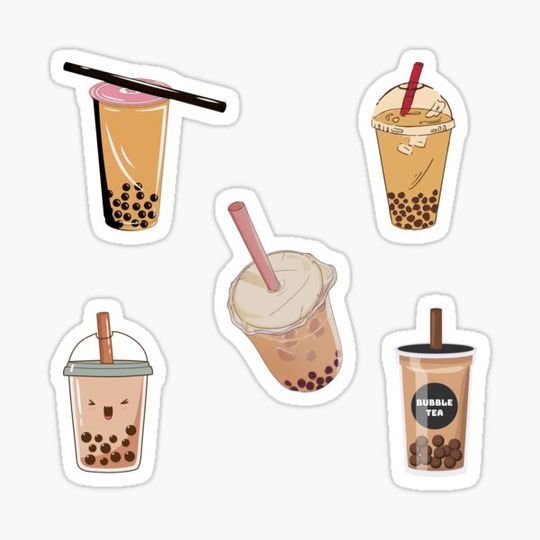 Discover Boba Milk Tea | Bubble Tea | Food Edition Sticker Pack