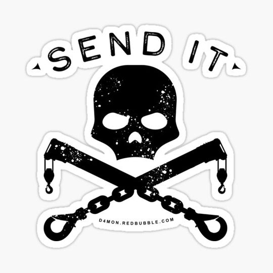 Discover Send It Rigger Ironworker Crane Skull