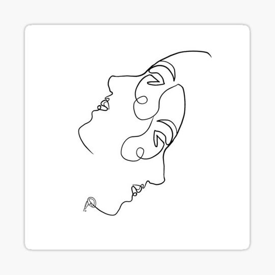 Discover One line art