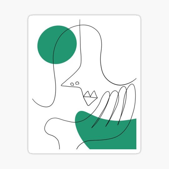 Discover Thinking Woman - Abstract Line Art Prints