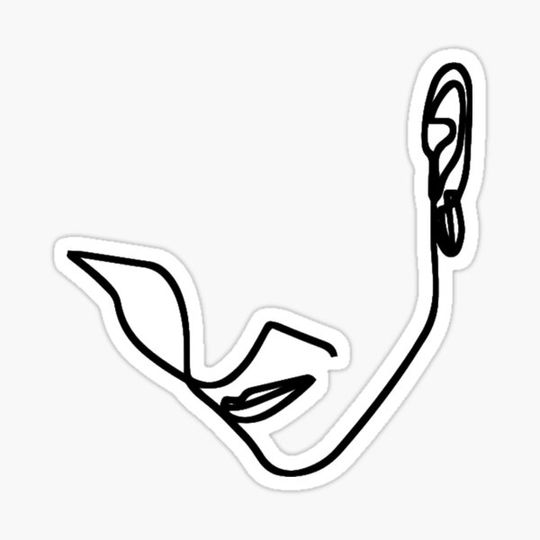 Discover - Abstract Face - Line drawing art face