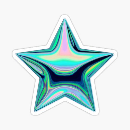 Discover Aesthetic Luminescent Foil Star ~ Rainbow