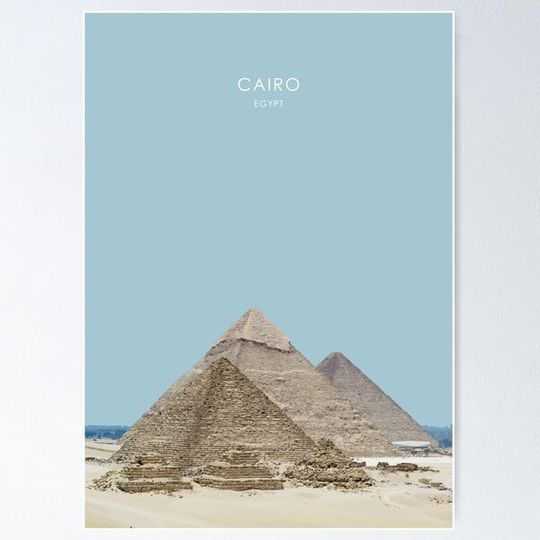Discover Great Pyramids, Egypt Travel Artwork