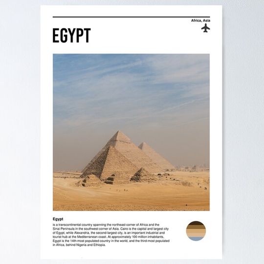 Discover Visit Egypt (minimal travel poster)