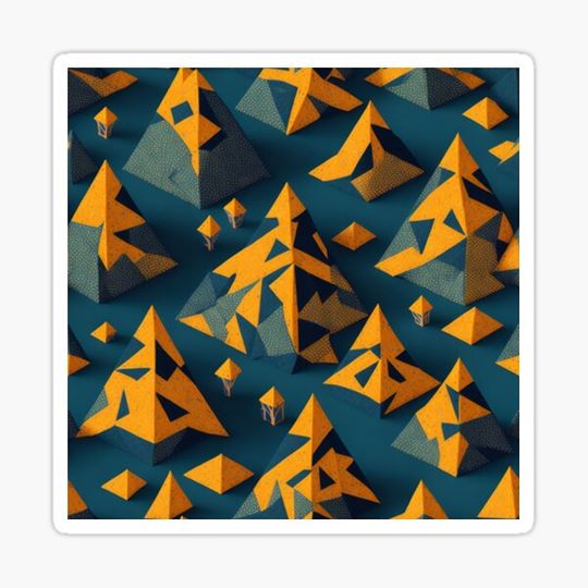 Discover Pyramids in yellow and blue tones.