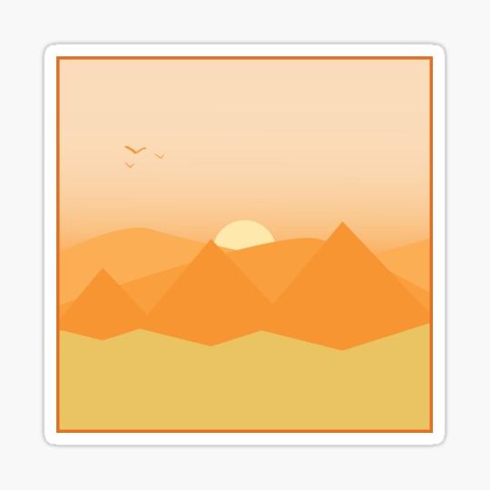 Discover desert view cute illustration