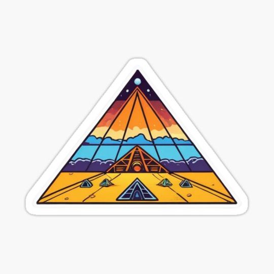 Pyramid of Giza with Bright Colors