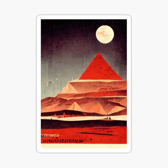 Discover Multiverse XI - vintage graphic style landscape