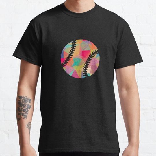 Discover Geometric Softball Shape Low Poly Softball Gift