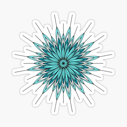 Discover abstract blue flower