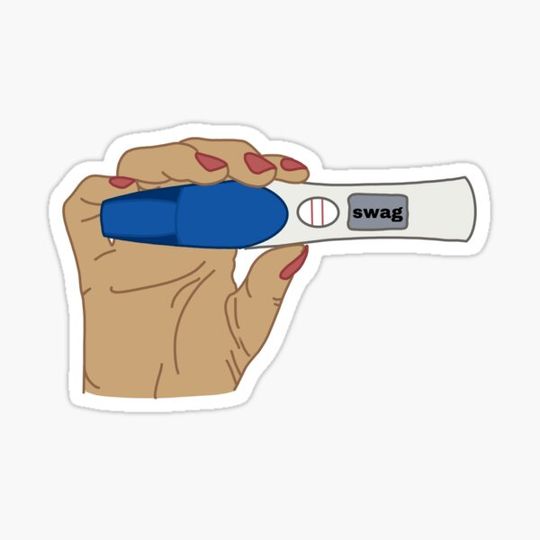 Discover born swag pregnancy test meme sticker