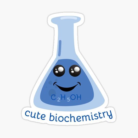 Cute Biochemistry Smiling Test Tube With Alcohol