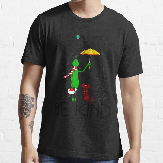 Discover funny character and Dog in A World Where You Can Be Anything Be Kind Christmas Sweater, Hoodie, Long Sleeve, Short Sleeve, Ladie Short Sleeve T Shirt