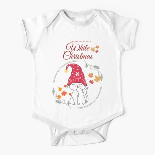 Discover Adorable Christmas Cat Baby Bodysuit