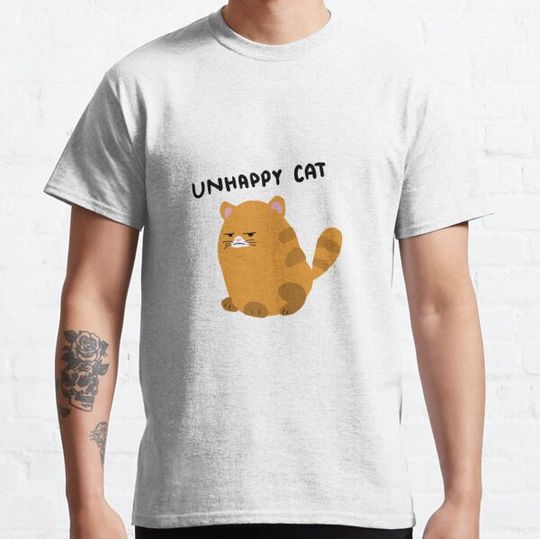 Discover Unhappy cat T-shirt