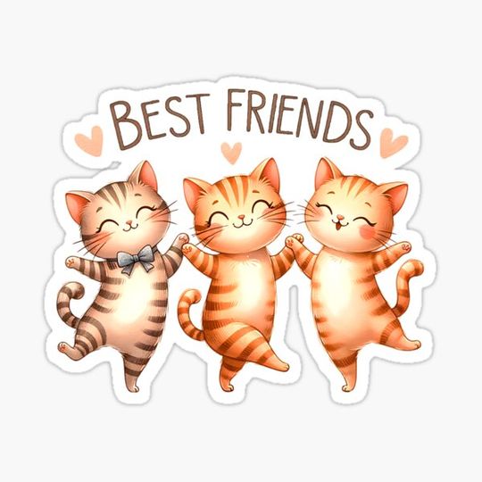Discover Best friends. Cute tabby cats