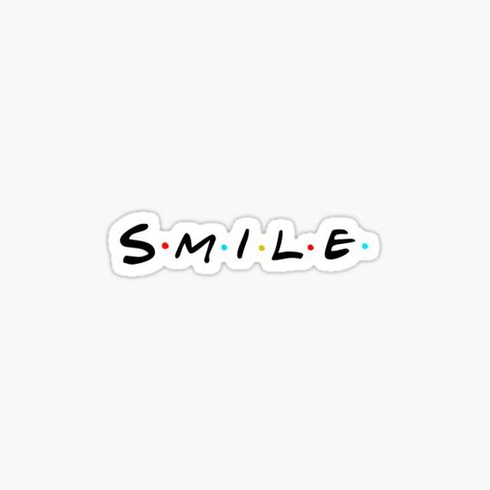 Discover Friends inspired Smile sticker