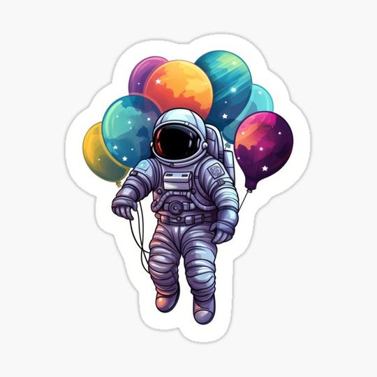 Discover Space Travel, Astronaut Planet Balloons, Funny Science