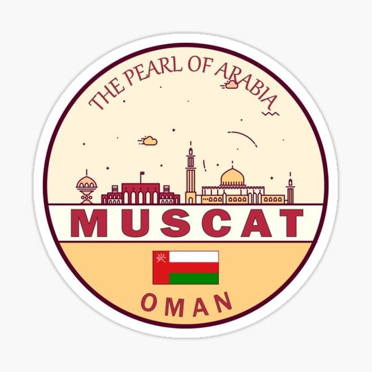 Discover Muscat Oman City Skyline Emblem