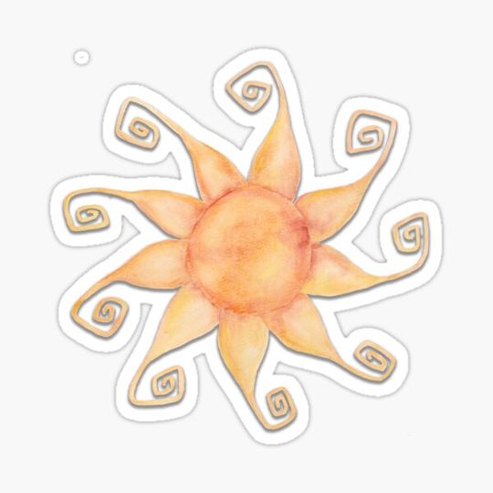Discover Watercolor Swirl Sun
