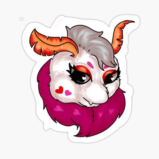 Discover Sunset heart moth sticker