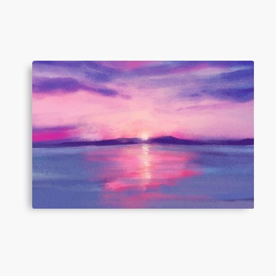 Discover Amazing Watercolor Sunset Landscape