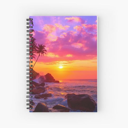 Discover Pink Purple Orange and Blue Summer Beach Sunset