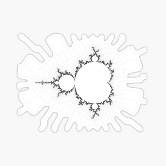 Discover Linear outline Mandelbrot 001 black on white