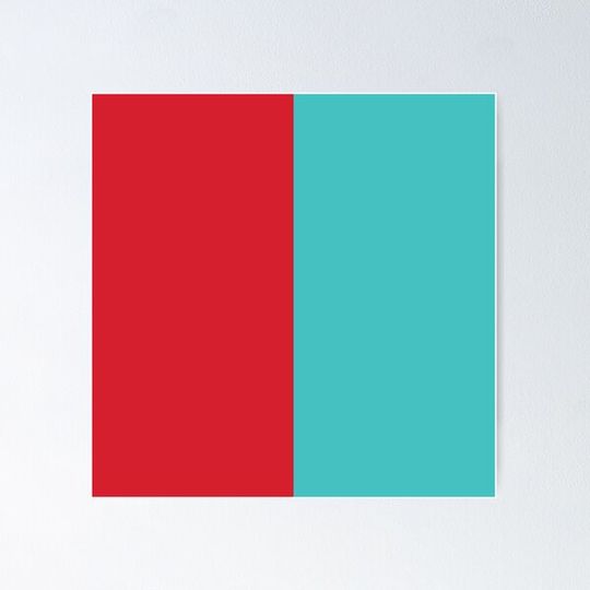 Discover Aqua Red Linear Pattern