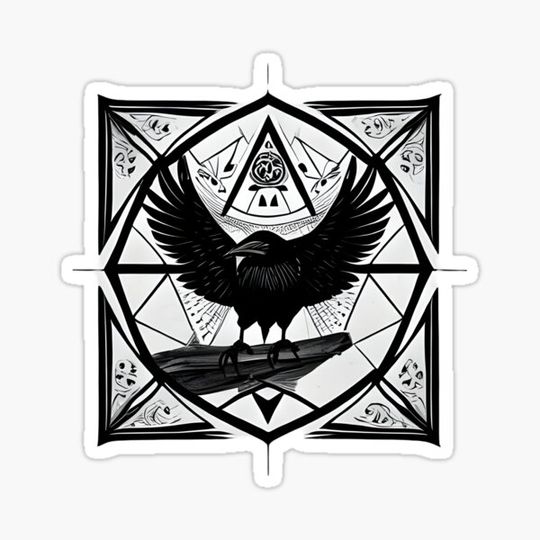 Discover Raven Linear Style - Tattoo