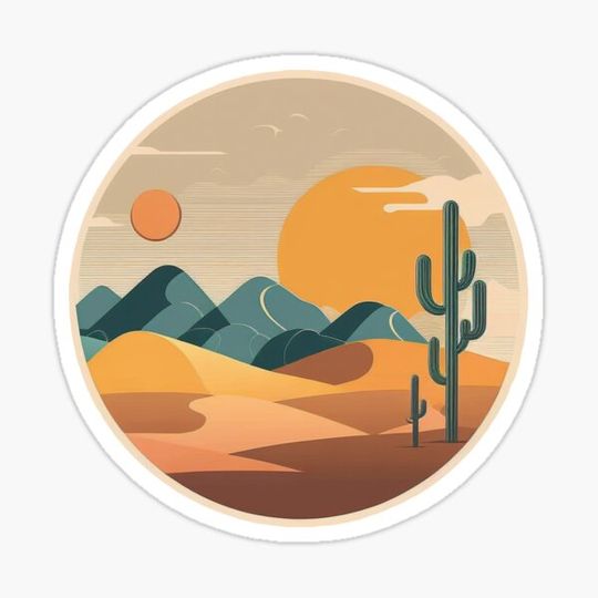 Discover Minimal Desert with mountains