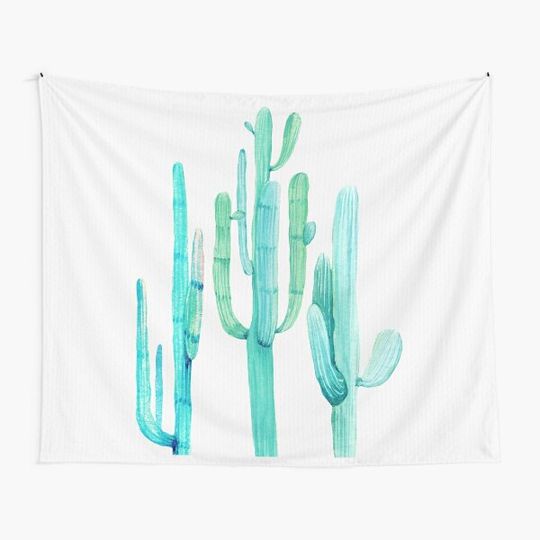 Discover Pretty Cactus Turquoise Desert Cacti Wall Art Three Amigos
