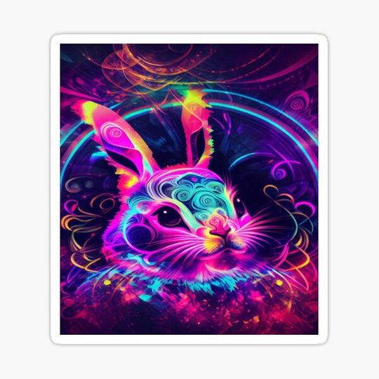 Discover rabbit in neon