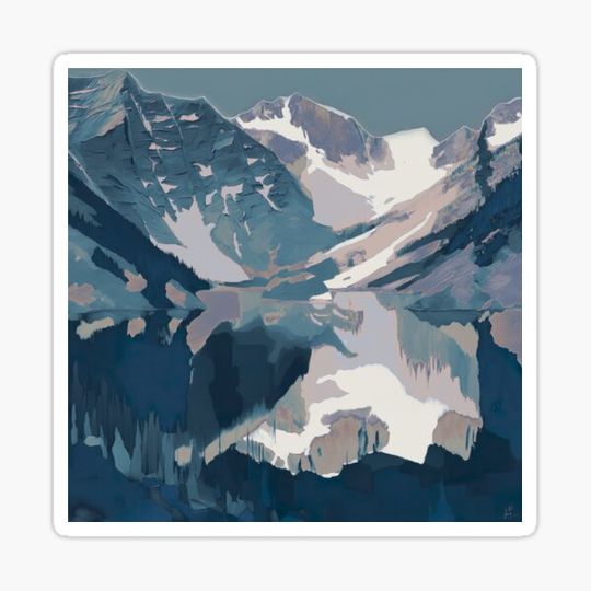 Discover . Colorado Mountains Contemporary Landscape Graphic Design