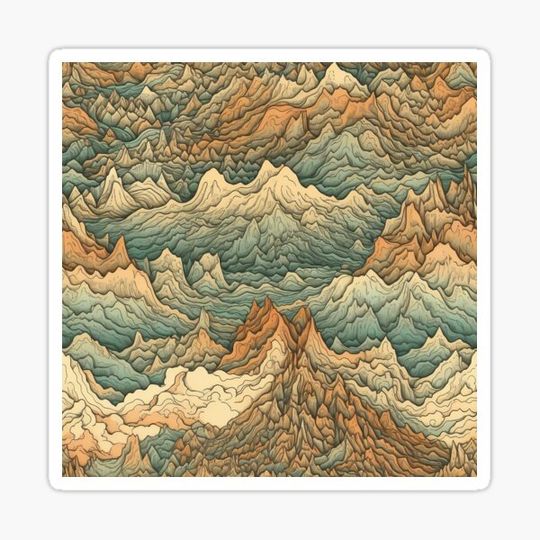 Discover Mountains Painting stylized