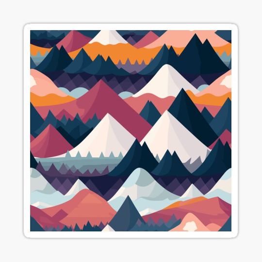 Discover Mountains geometric pattern