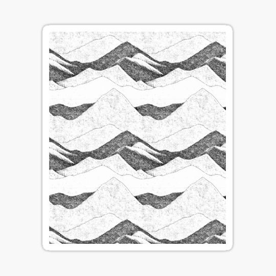 Discover Minimalist Mountain Waves - Gray, Black, and White Pattern