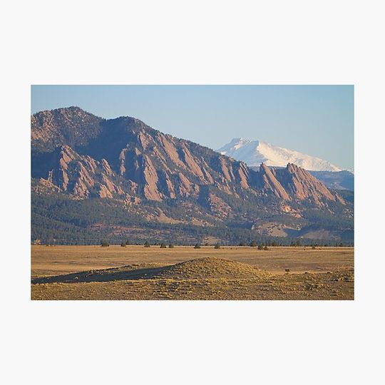 Discover Colorado Rocky Mountains Flatirons With Snow Covered Twin Peaks