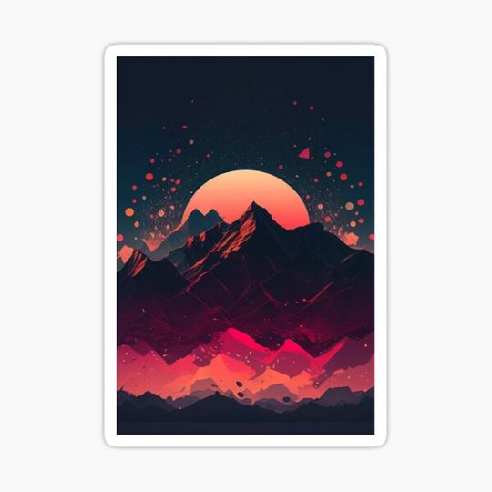 Discover Abstract Mountain range