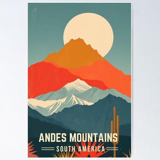 Discover Andean Peaks Grandeur South America Mountain Art