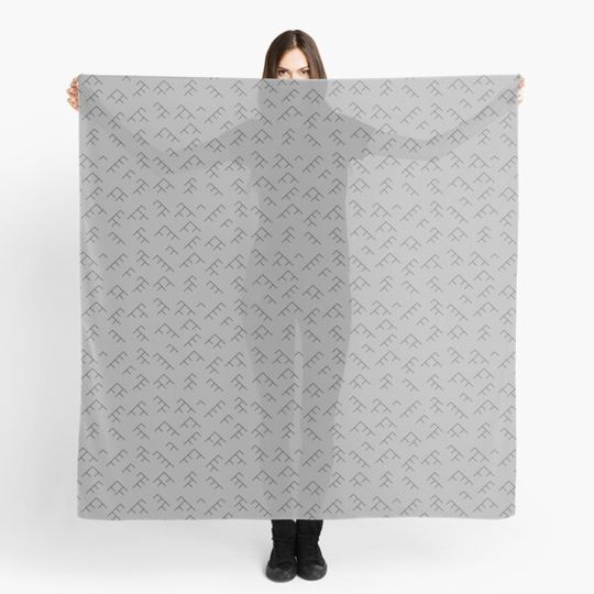 Discover Tree diagram scarf - grey and black