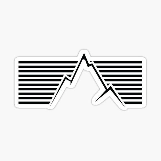 Discover Mountain Flag - Black