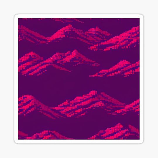 Discover pixelart red mountains infinite pattern