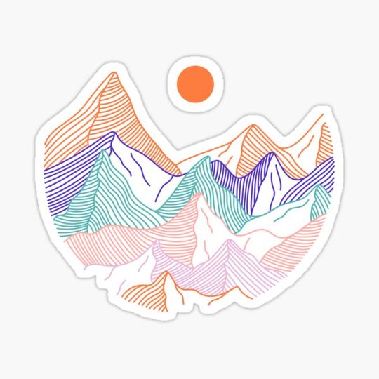 Discover Abstract Line Art Mountains